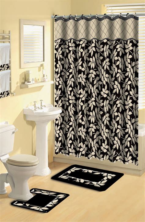 bathroom sets with shower curtain|Shower Curtains Bath Sets .